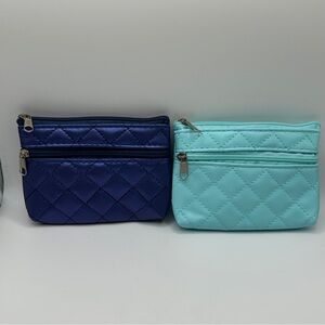 1/$11 2/$13: Quilted Purple and Aqua Pouches